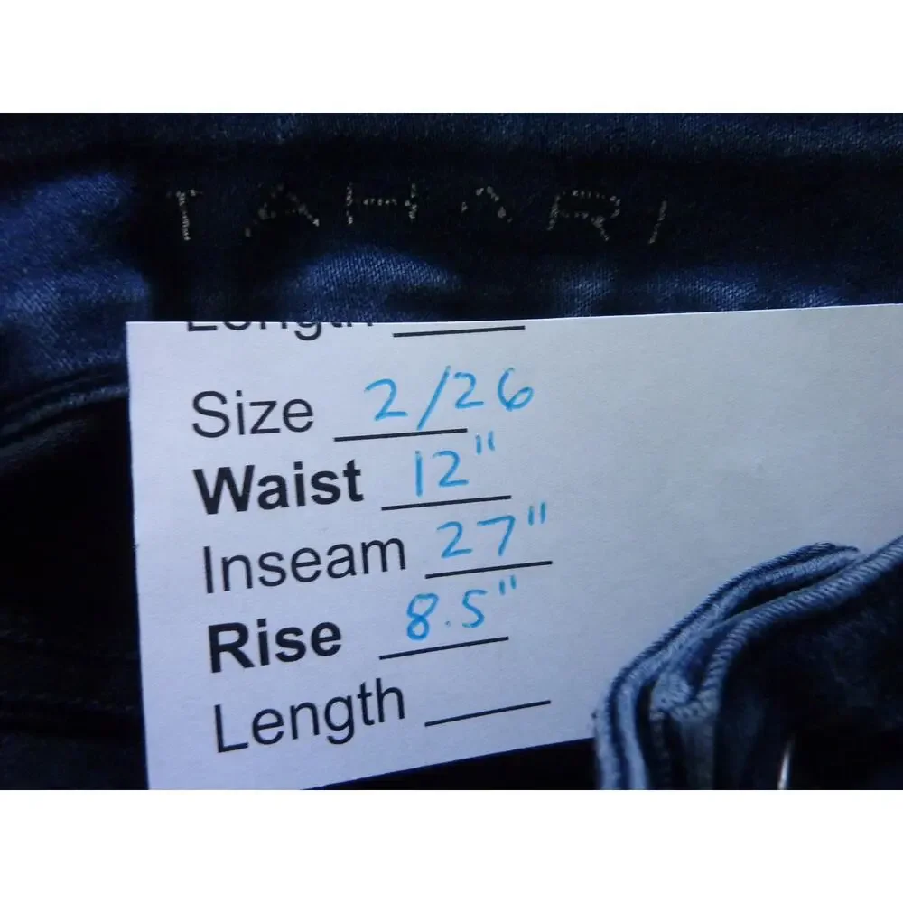 Tahari Blue Skinny Jeans Size 2 26